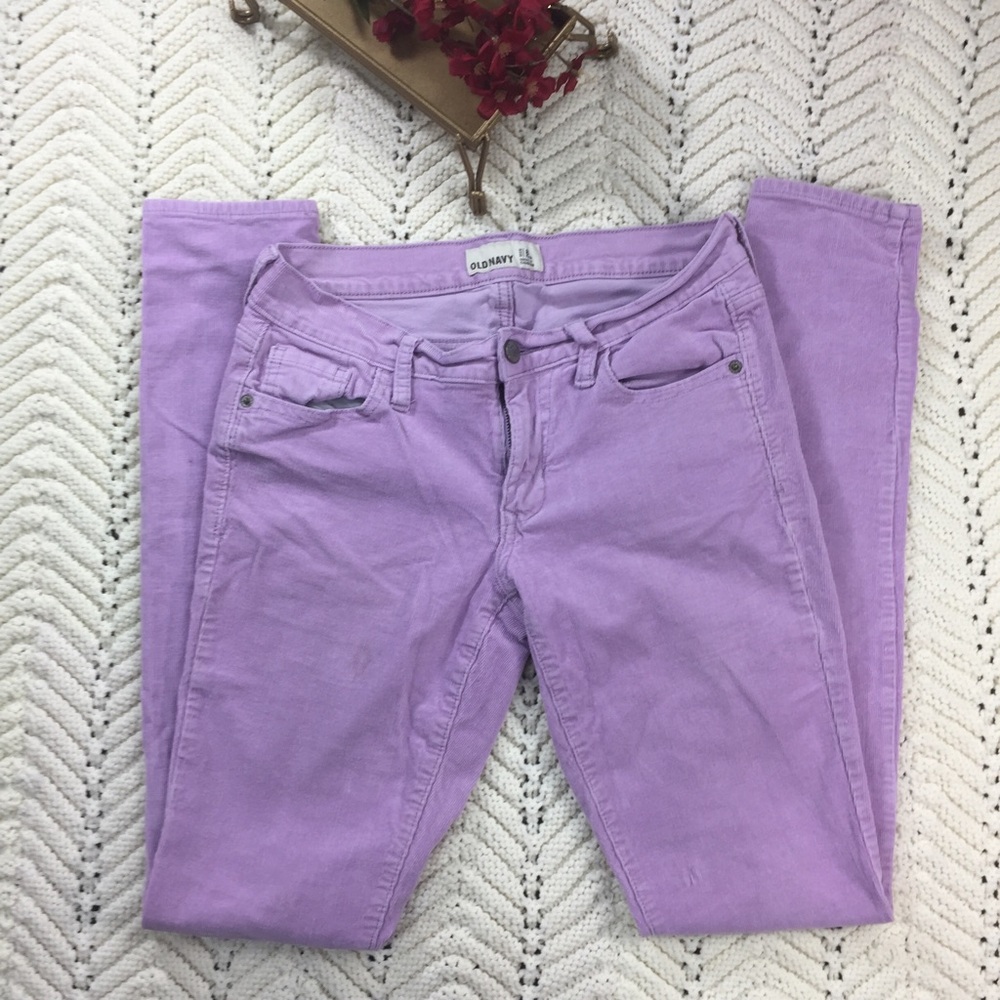 Old Navy Lavender Corduroy Rockstar Skinny Jeans